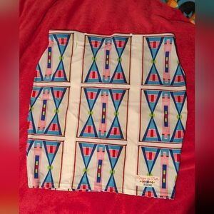 Designs by Della Crow Print pencil skirt